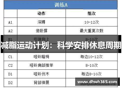 减脂运动计划：科学安排休息周期